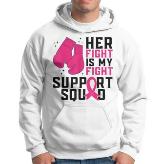 Breast Cancer Awareness Husband Support Squad Hoodie - Seseable