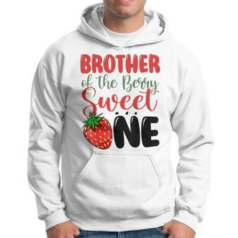 Brother Of The Berry Sweet One Strawberry First Birthday Hoodie | Mazezy
