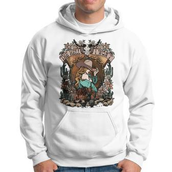 Bull Skull Desert Cowgirl The Hell I Wont Western Country Hoodie | Mazezy