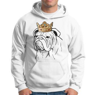 Bulldog Wearing Crown Hoodie | Mazezy