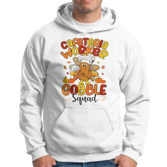 Cafeteria Worker Gobble Squad Turkey Chef Hat Thanksgiving Hoodie - Seseable