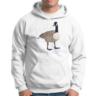 Canadian Goose Wild Goose Chase Funny Cute Bird Hunter Hoodie | Mazezy