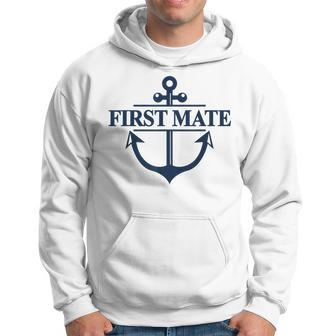 Captain & First Mate Matching Set Pontoon Boat Sailing Hoodie | Mazezy