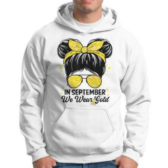 Childhood Cancer Awareness In September We Wear Gold Cute Hoodie | Mazezy