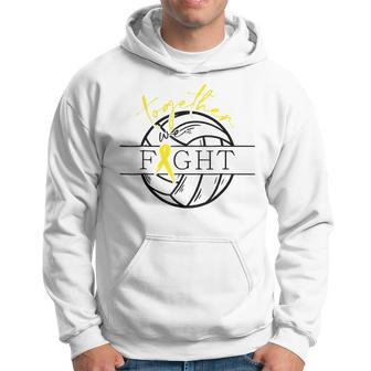 Childhood Cancer Awareness Together We Fight Volleyball Hoodie | Mazezy