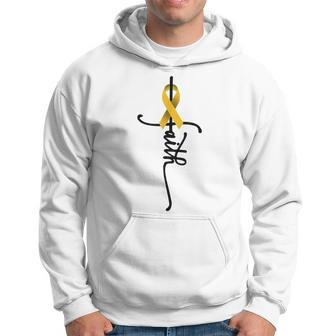 Childhood Cancer Faith Childhood Cancer Awareness Support Hoodie - Seseable