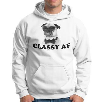 Classy Af Funny Sunglasses Bowtie Pug Graphic Gifts For Pug Lovers Funny Gifts Hoodie | Mazezy