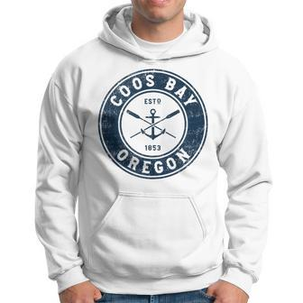 Coos Bay Oregon Or Vintage Boat Anchor & Oars Hoodie | Mazezy