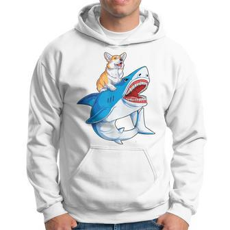 Corgi Shark T Kids Boys Men Space Galaxy Jawsome Gifts Hoodie | Mazezy