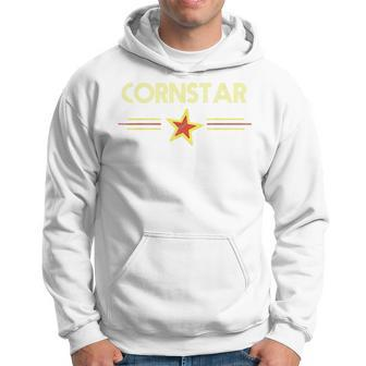 Corn Star Retro 80S Cornhole Team Funny Vintage Graphic 80S Vintage Designs Funny Gifts Hoodie | Mazezy UK