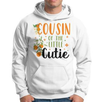 Cousin Little Cutie Baby Shower Orange 1St Birthday Party Hoodie - Seseable