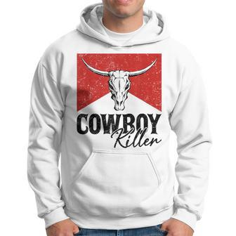 Cowboy Killers Bull Skull Country Music Howdy Punchy Western Hoodie | Mazezy