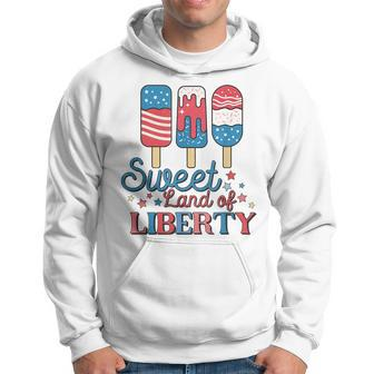 Cute Retro 4Th Of July Popsicle Patriotic Land Of Liberty Hoodie | Mazezy