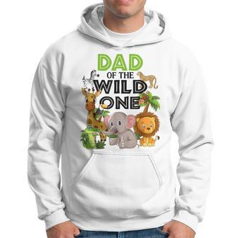 Dad Of The Wild One Birthday 1St Safari Jungle Family White Hoodie - Seseable