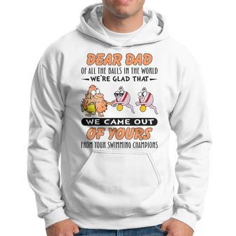 Dear Dad Of All The Balls In World Funny Sperm Fathers Day Hoodie - Seseable