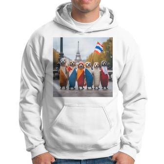 Dogs In Paris Hoodie | Mazezy