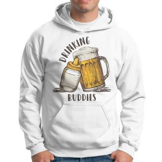 Drinking Buddies Dad And Baby Matching Fist Father Drinking Funny Designs Funny Gifts Hoodie | Mazezy UK