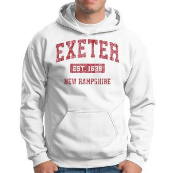 Exeter New Hampshire Nh Vintage Sports Red Hoodie | Mazezy