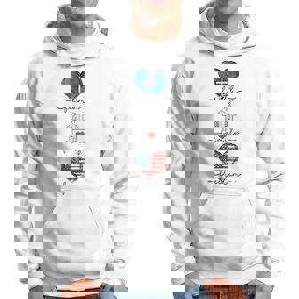 Faith Family Freedom Hearts 4Th Of July Patriotic Flag Hoodie - Thegiftio UK