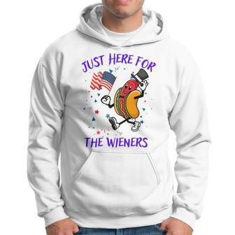 Fanny Im Just Here For The Wieners Hot Dog 4Th Of July Hoodie | Mazezy