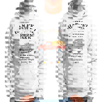 Farm Fresh Thanksgiving Old Red Truck Pumpkin Patch Fall Hoodie - Thegiftio UK