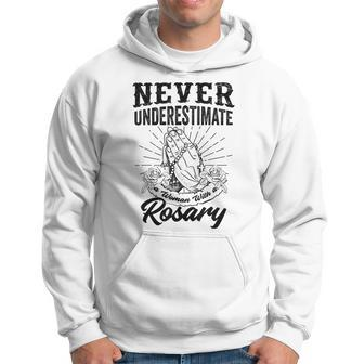 Feminist Catholic Never Underestimate A Woman With A Rosary Hoodie - Seseable