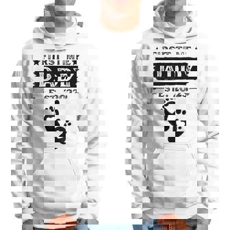 First Time Daddy 2023 For Grandfather Funny Fathers Day Men Hoodie | Mazezy