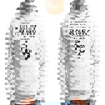 First Time Grandpa 2023 For Grandfather Funny Fathers Day Hoodie | Mazezy