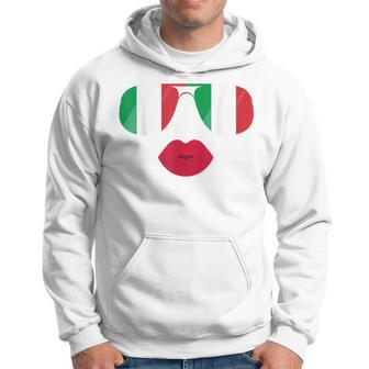 Flag Italia Sunglasses Lips Italian Flags Italy Hoodie | Mazezy