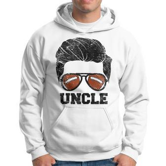 Football Uncle Funny Hair Glasses Football Uncle Hoodie | Mazezy