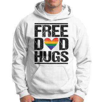 Free Dad Hugs Lgbtq Pride Stepfather Daddy Papa Design Gift For Mens Hoodie | Mazezy