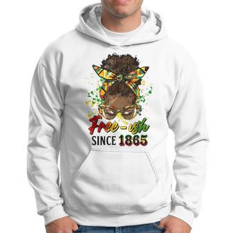 Free Ish Since 1865 Messy Bun Junenth African Freedom Day Hoodie | Mazezy