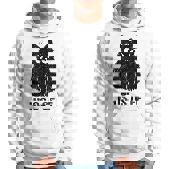 Funny Black Cat Hiss Off Meow Cat Hoodie | Mazezy