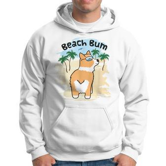 Funny Corgi Dog Beach Bum T Hoodie | Mazezy