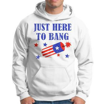 Funny Fourth Of July 4Th Of July Im Just Here To Bang Hoodie | Mazezy