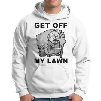 Funny Grumpy Old Man Get Of My Lawn Hoodie | Mazezy