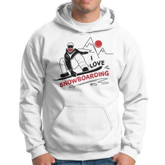 Funny I Love Snowboarding Snow Lovers Gift Snowboarding Funny Gifts Hoodie | Mazezy UK