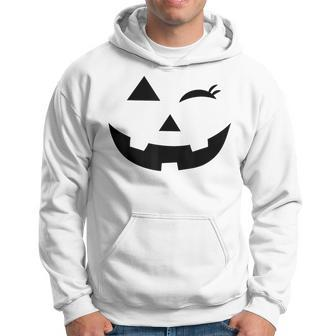 Jack O Lantern Pumpkin Wink Face For Halloween Costume Hoodie | Mazezy