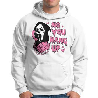 No You Hang Up First Gho-St Calling Hello Halloween Hoodie - Seseable