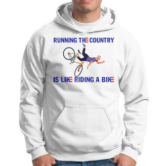 Funny Running The Country Is Like Riding A Bike Running Funny Gifts Hoodie | Mazezy CA