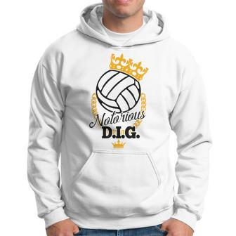 Vollyball Team Notorious Dig Crown Pun Hoodie | Mazezy