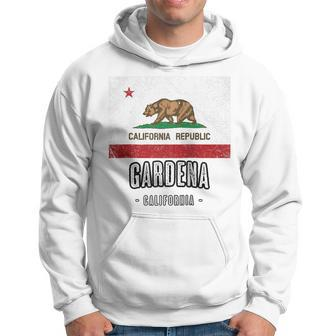Gardena California Cali City Souvenir Ca Flag Top Hoodie | Mazezy