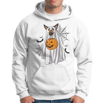German Shepherd Ghost Halloween Pumpkin For Dog Lover Hoodie - Seseable