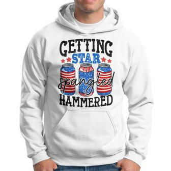 Getting Star Spangled Hammered Funny 4Th Of July Patriotic Hoodie | Mazezy