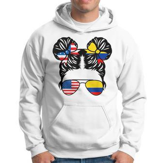 Half American Half Colombian Girl Usa Colombia Flag Patriot Hoodie - Monsterry