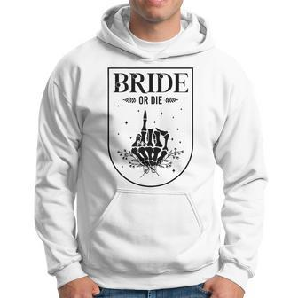 Halloween Bride Or Die Gothic Bachelorette Party Matching Hoodie - Monsterry
