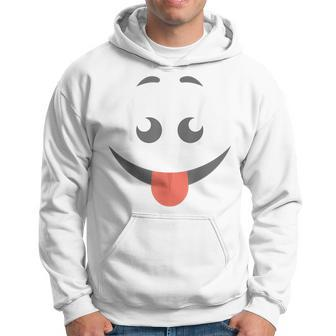 Halloween Tongue Out Emoticon Face Group Costume Hoodie | Mazezy