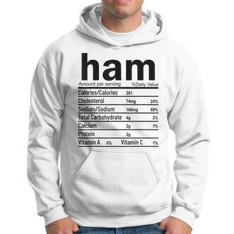 Ham Nutrition Facts Thanksgiving Christmas Food Hoodie - Monsterry