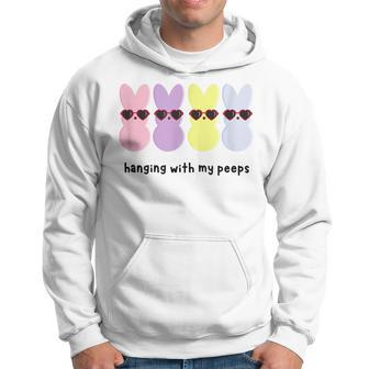 Hanging With My Peeps Funny Toddler Kids And Adult Easter Hoodie | Mazezy