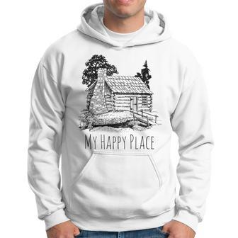 My Happy Place A Cabin In The Woods Hoodie | Mazezy